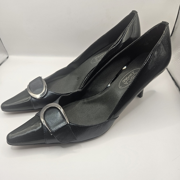 Joan & David Shoes - EUC Size 7.5 Circa Joan & David Black Patent Heels